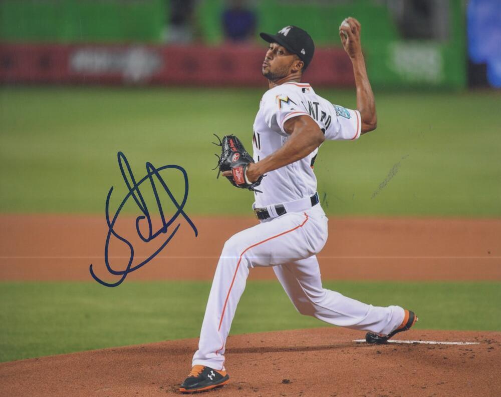 SANDY ALCANTARA MARLINS SIGNED AUTOGRAPHED 8X10 PHOTO W/ COA