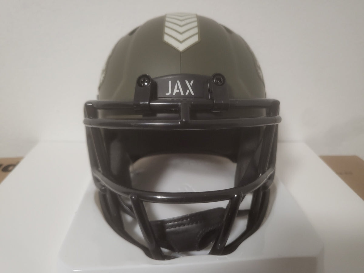 NFL JACKSONVILLE JAGUARS 22 SALUTE TO SERVICE UNSIGNED RIDDELL MINI HELMET