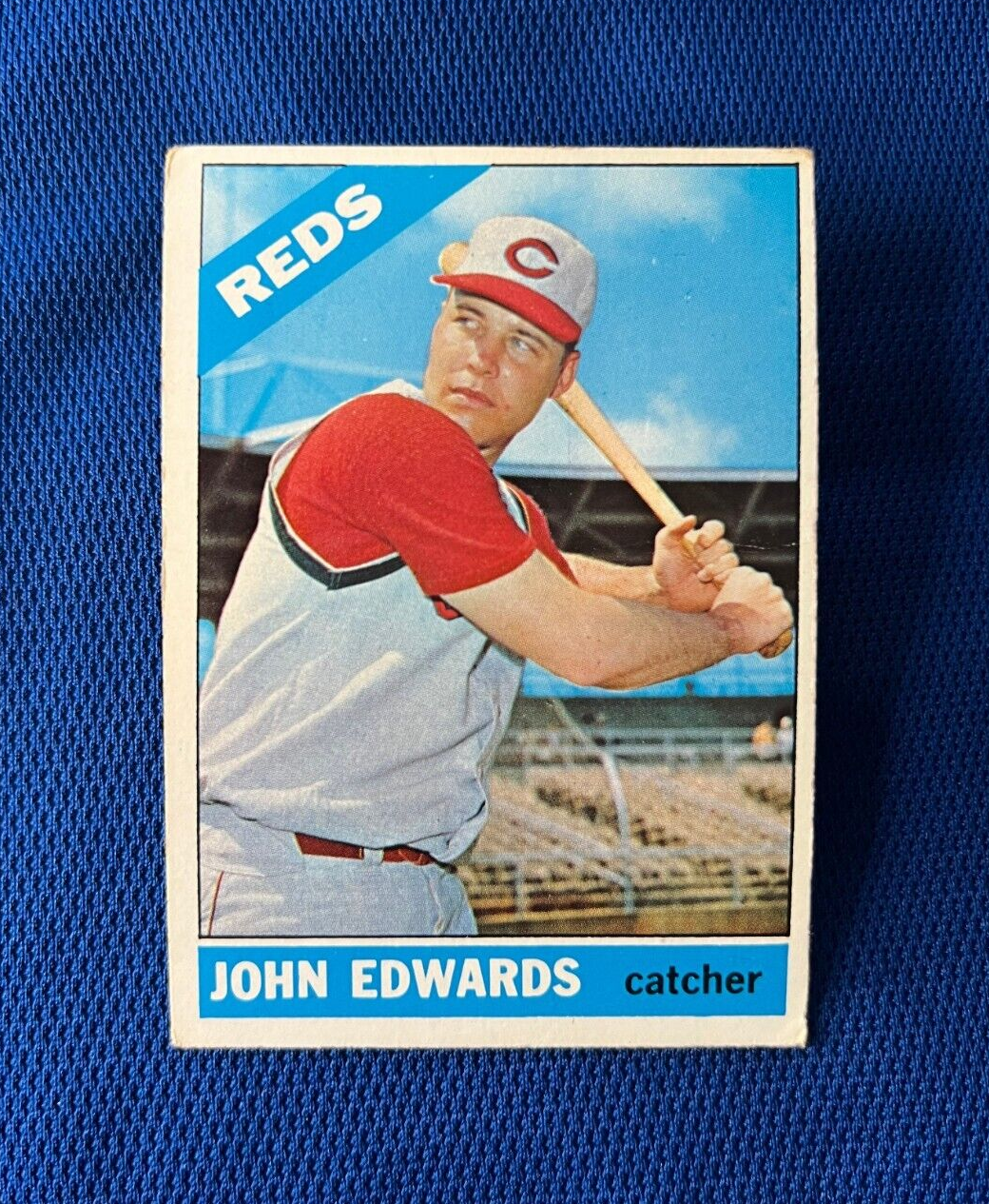 VINTAGE 1966 TOPPS JOHN EDWARDS CINCINNATI REDS CARD #507