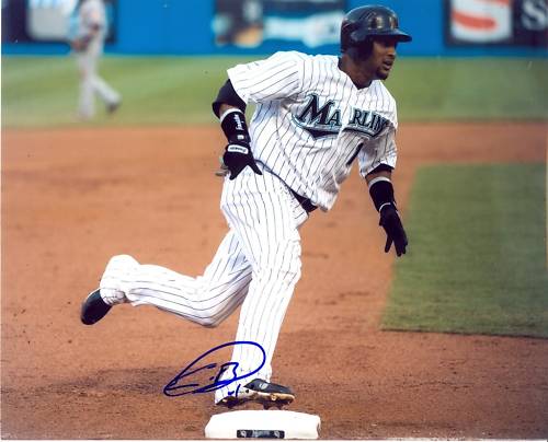 EMILIO BONAFACIO FLORIDA MARLINS SIGNED 8X10 PHOTO COA