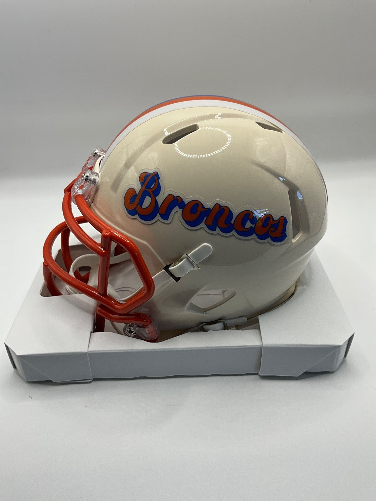 WES WELKER DENVER BRONCOS SIGNED RETRO SPEED MINI HELMET JSA