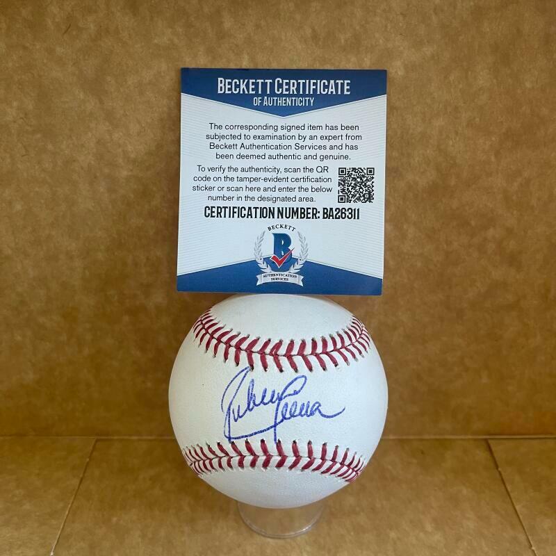 RUBEN SIERRA REDS/YANKEES SIGNED AUTOGRAPHED M.L. BASEBALL BAS BA26311