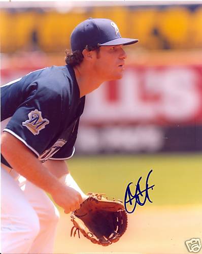 MAT GAMEL MILWAUKEE BREWERS SIGNED 8X10 PHOTO W/COA
