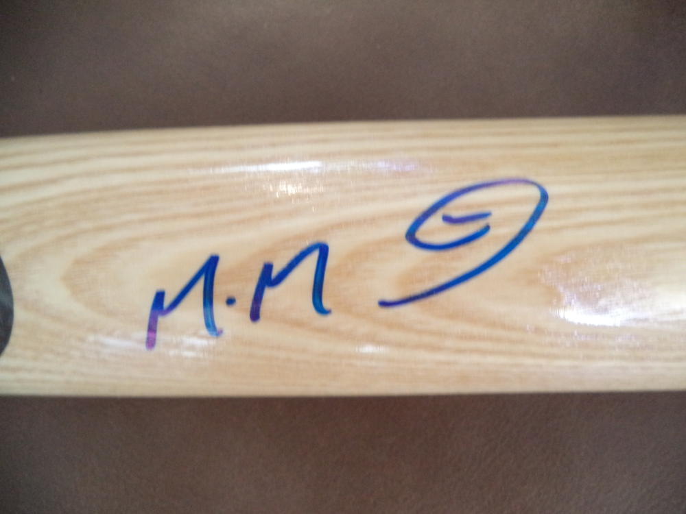 MAUEL MARGOT SD PADRES SIGNED AUTO BLONDE ENGRAVED RAWLINGS BAT JSA WP462359