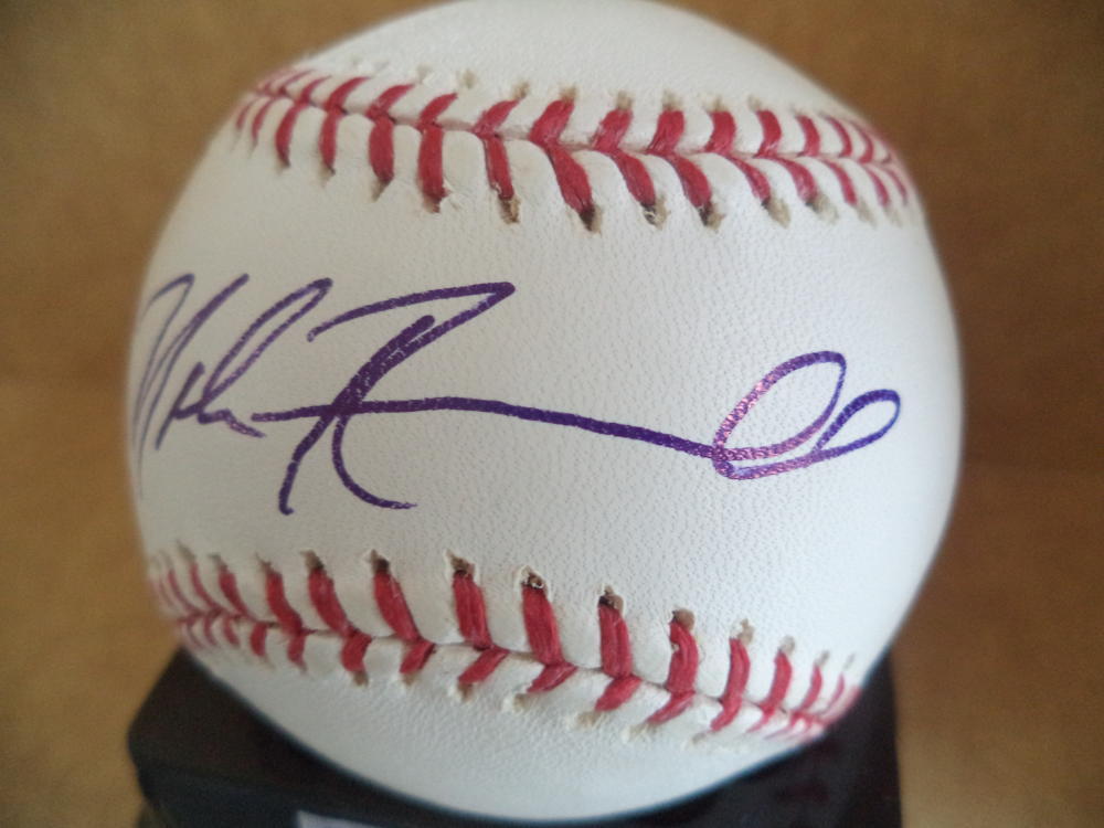 NOLAN REIMOLD REDS/ORIOLES/BLUE JAYS SIGNED AUTOGRAPHED M.L. BASEBALL W/COA