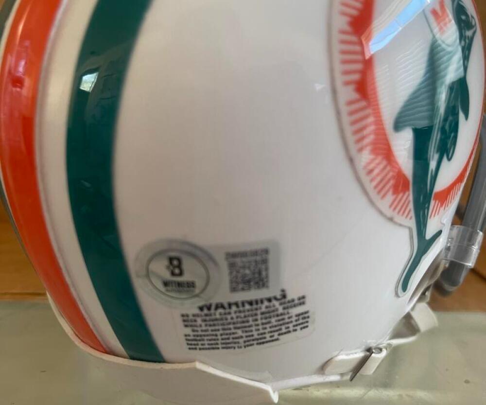 ODELL BECKHAM JR. DOLPHINS SIGNED THROWBACK MINI HELMET BECKETT 