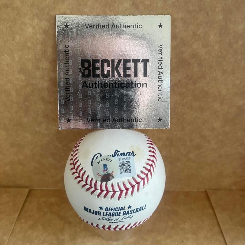 CLAUDE OSTEEN 1965 B W. CHAMPS DODGERS SIGNED AUTOGRAPHED BECKETT AUTHENTICATED