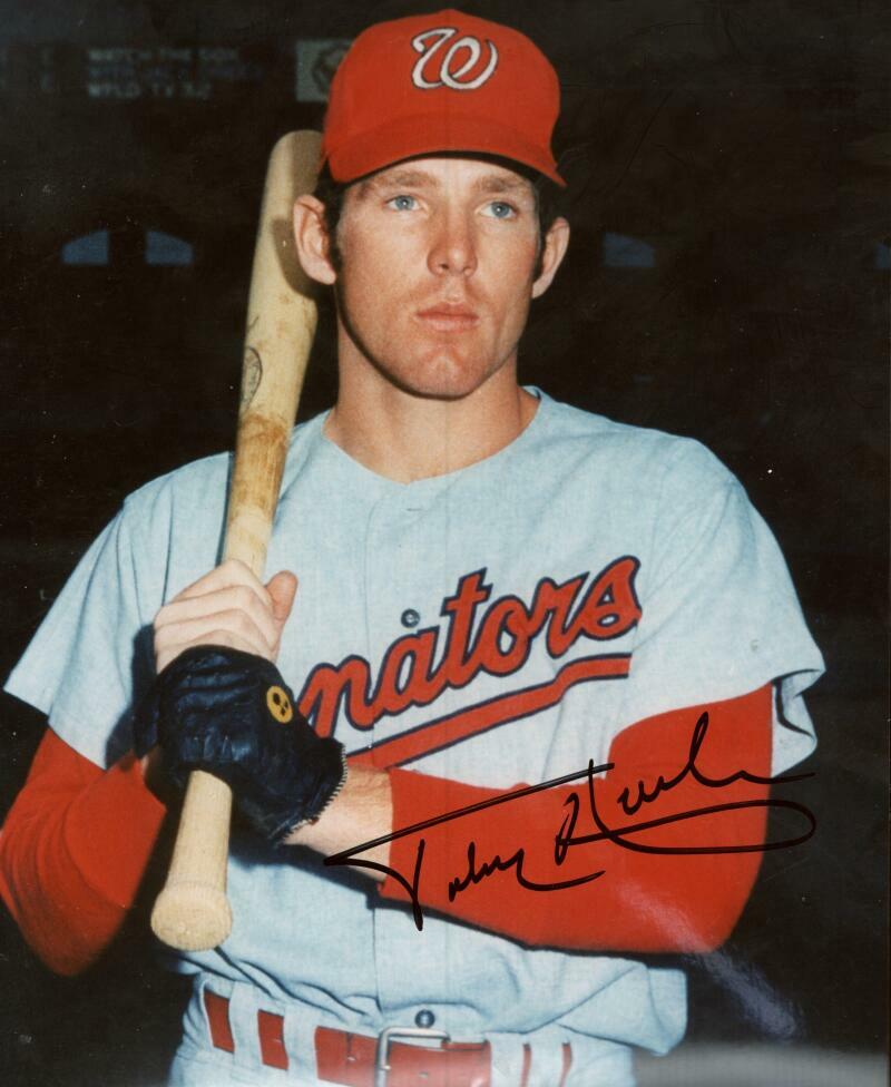 TOBY HARRAH   WASHINGTON SENATORS SIGNED 8X10 PHOTO W/ COA