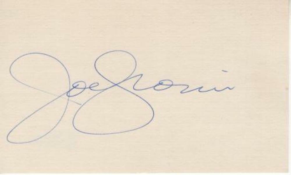 JOE CRONIN RED SOX SIGNED 3X5 INDEX CARD BECKETT G62315