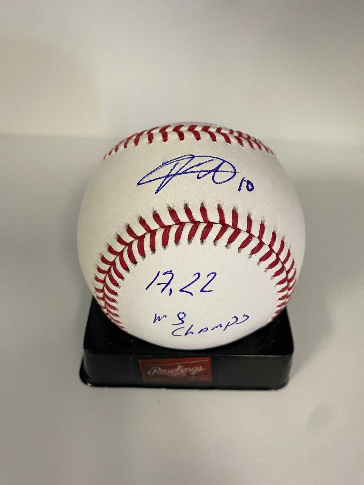 YULI GURRIEL HOUSTON ASTROS 2017,22 WS CHAMPS SIGNED AUTO M.L BASEBALL BECKETT *