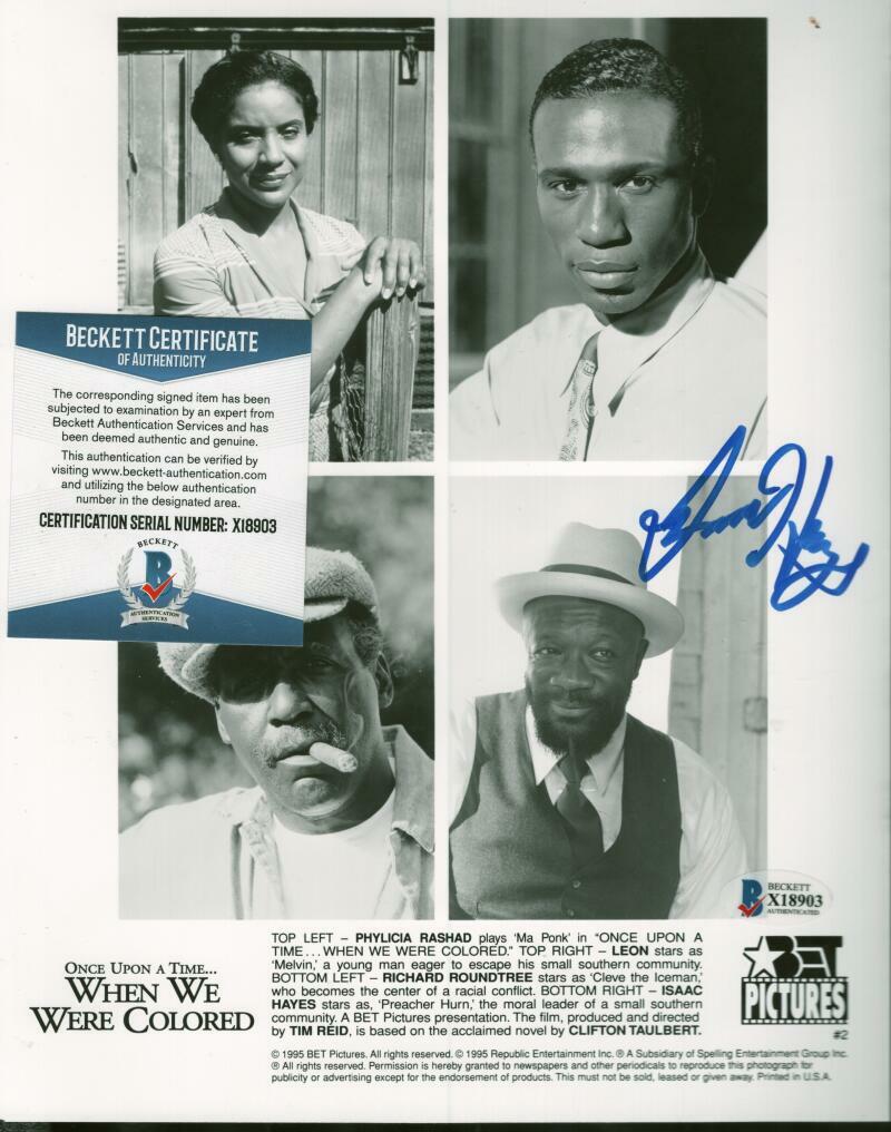 ISAAC HAYES WHEN WE WERE COLORED SIGNED AUTOGRAPHED 8X10 PHOTO BECKETT X18903