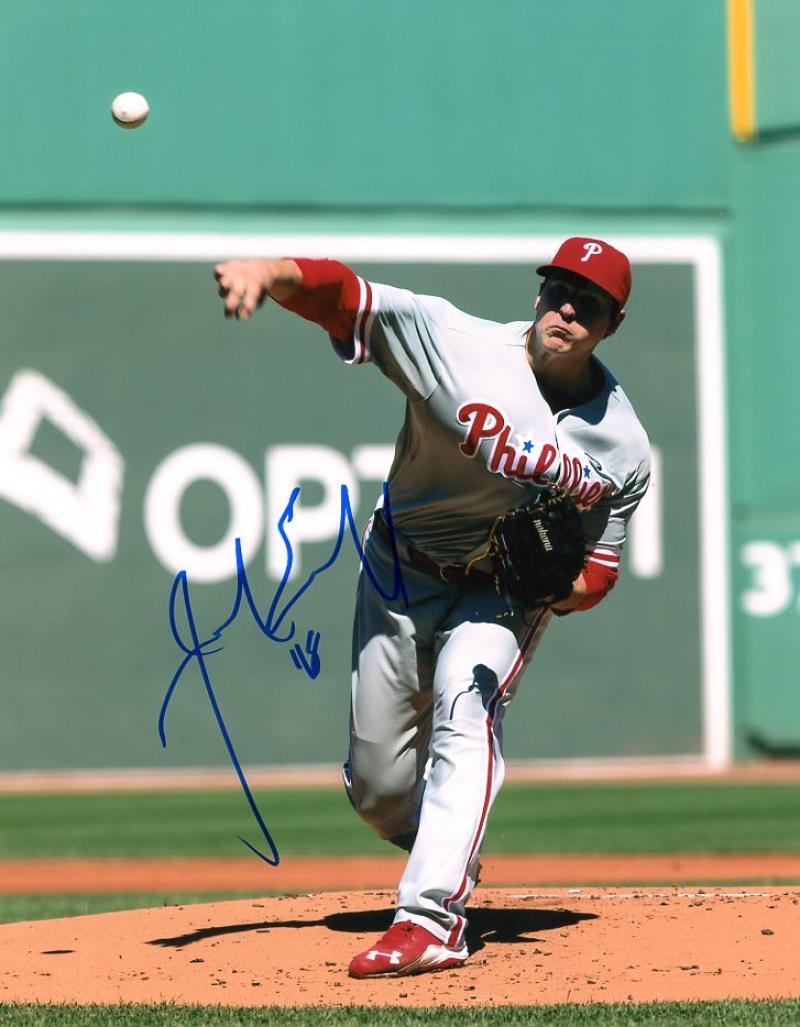 JERAD EICKHOFF  PHILADELPHIA PHILLIES SIGNED AUTOGRAPHED  8X10 PHOTO W/COA