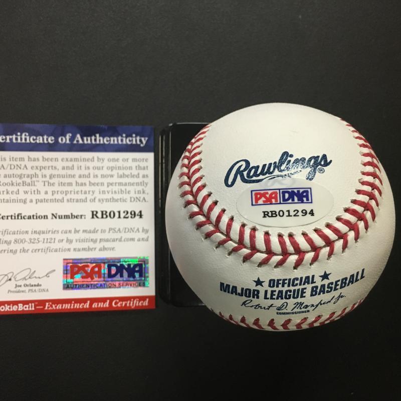YOAN LOPEZ ARIZONA DIAMONDBACKS SIGNED  BASEBALL PSA RB01294