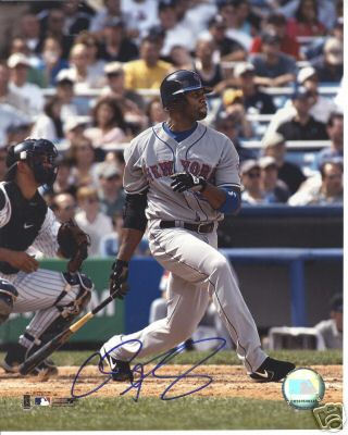 CLIFF FLOYD NEW YORK METS SIGNED 8X10 PHOTO W/COA
