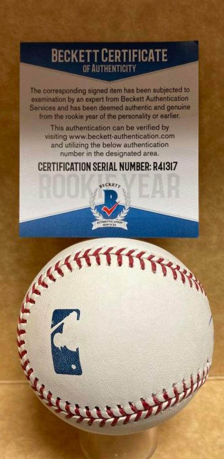 TRISTAN BECK SAN FRANCISCO GIANTS ROOKIE YEAR SIGNED M.L. BASEBALL BECKETT R4131