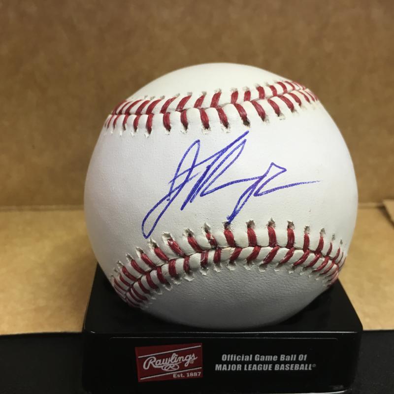 JAKE THOMPSON PHILADELPHIA PHILLIES M.L. SIGNED BASEBALL W/COA