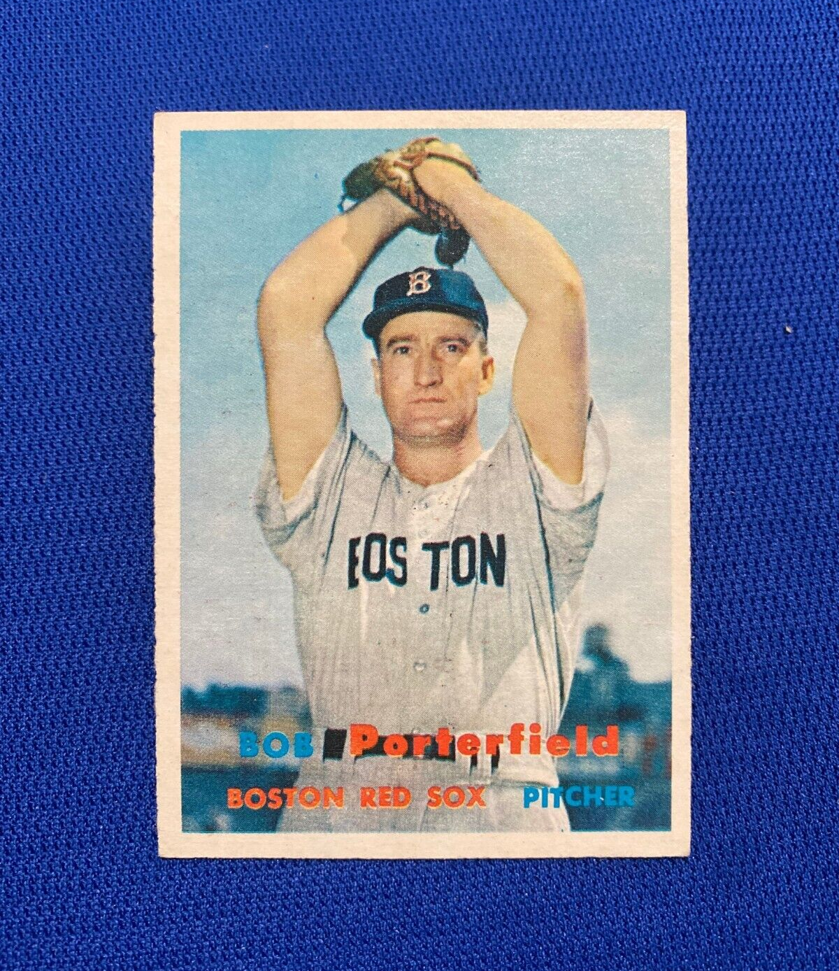 1957 TOPPS BOB PORTERFIELD BOSTON RED SOX #118 CARD VINTAGE SET-BREAK