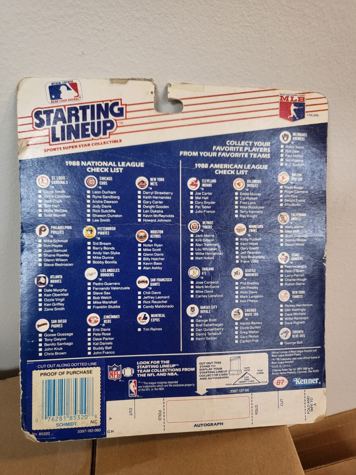 1988 STARTING LINEUP MIKE SCHMIDT PHILLIES BASEBALL FIGURE ORIGINAL BOX