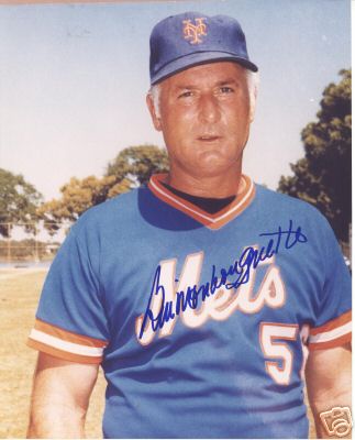 BILL MOMBOUQUETTE NEW YORK METS SIGNED 8X10 PHOTO W/COA