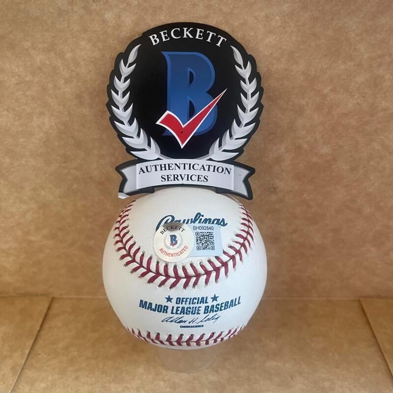 BENITO SANTIAGO MARLINS/GIANTS SIGNED AUTO M.L. BASEBALL BAS AUTHENTICATED