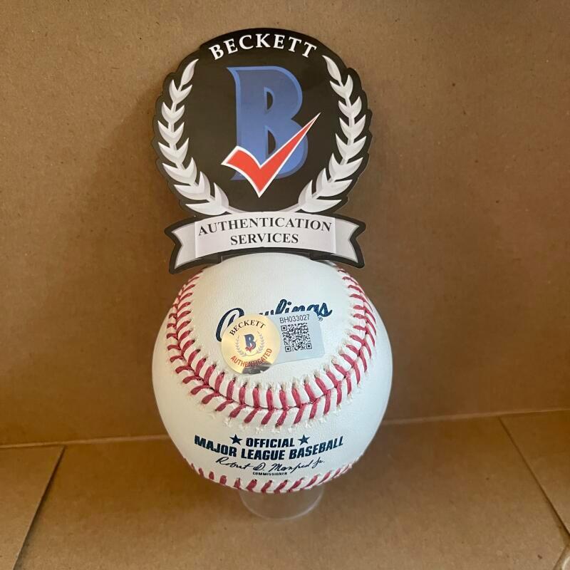DARICK HALL PHILADELPHIA PHILLIES SIGNED AUTO M.L.BASEBALL BECKETT AUTHENTICATED