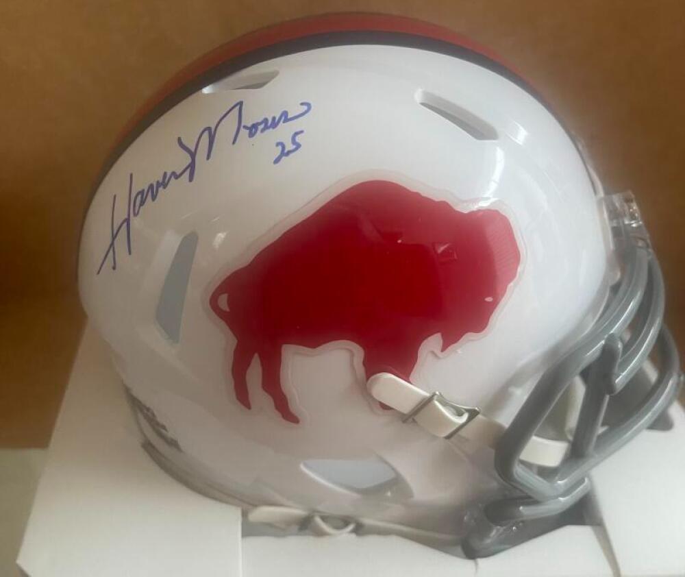 HAVEN MOSES  BUFFALO BILLS SIGNED THROWBACK AUTOGRAPHED MINI HELMET