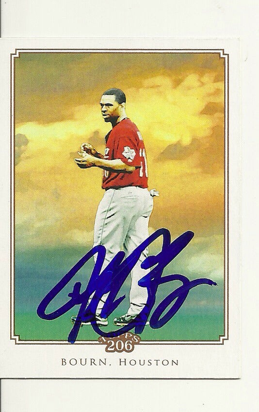 MICHAEL BOURN HOUSTON ASTROS SIGNED AUTO 2010 TOPPS CARD #169 W/COA