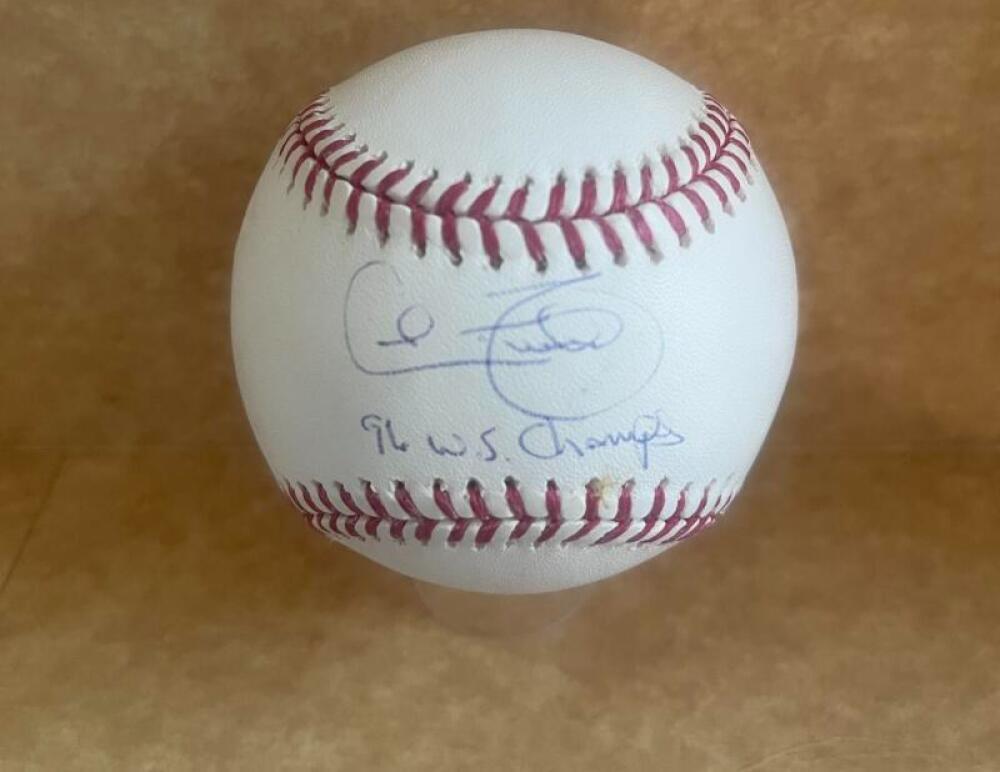 CECIL FIELDER YANKEES 96 WS CHAMPS  SIGNED AUTO M.L. BASEBALL BAS AUTHENTICATED