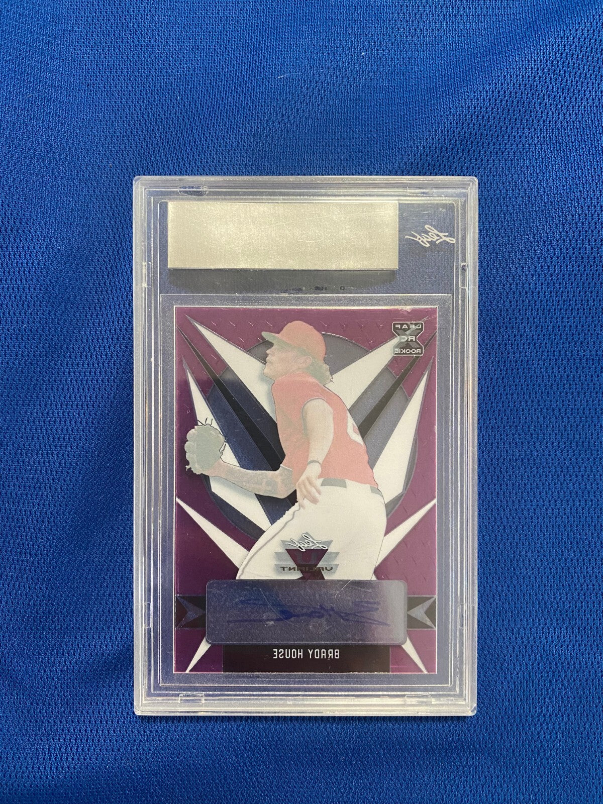 2021 LEAF VALIANT DRAFT BRADY HOUSE AUTO PRE PRODUCTION PROOF CLEAR PINK 1/1