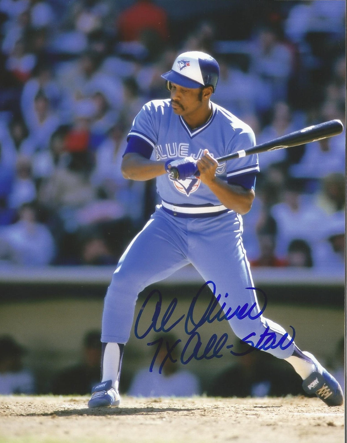AL OLIVER 7X ALL STAR TORONTO BLUE JAYS SIGNED AUTOGRAPHED 8X10 PHOTO W/COA