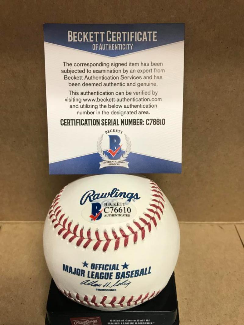 DANNY SALAZAR #31 CLEVELAND INDIANS SIGNED AUTO M.L. BASEBALL BECKETT C76610