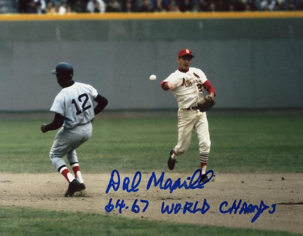 DAL MAXVILL 64-67 WORLD CHAMPS ST. LOUIS CARDINALS SIGNED 8X10 PHOTO W/COA