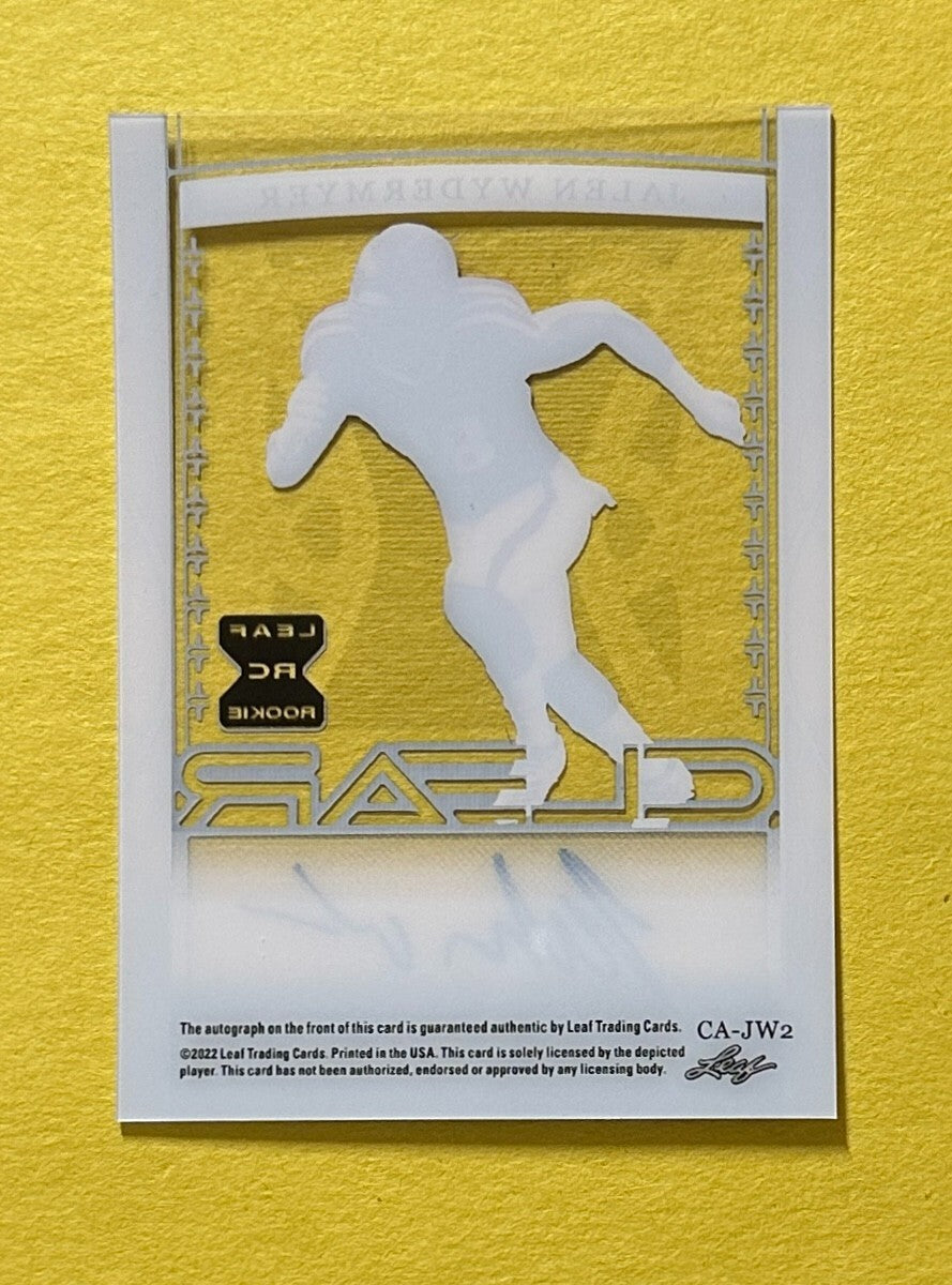 2022 LEAF TRINITY JALEN WYDERMYER CLEAR ROOKIE AUTO /49 #CA-JW2