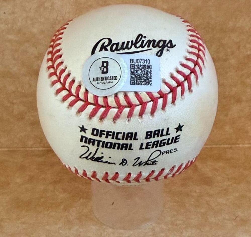 TERRY MULHOLLAND #45 1994 SIGNED AUTOGRAPHED N.L. BASEBALL BECKETT AUTH 
