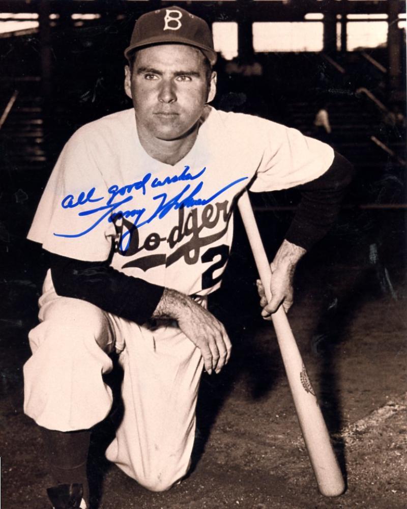 TOMMY HOLMES BROOKLYN DODGERS SIGNED AUTOGRAPHED 8X10 PHOTO W/COA