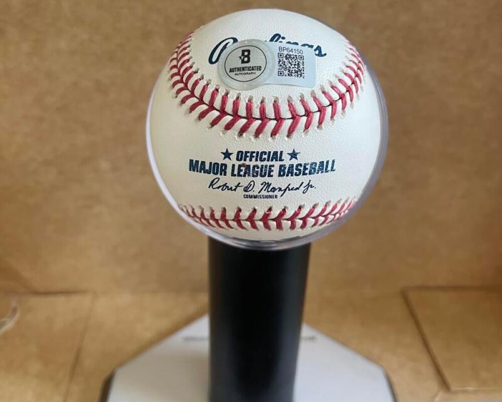 TREVOR LARNACH TWINS SIGNED AUTOGRAPHED M.L. BASEBALL BECKETT AUTH 