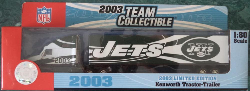 2003 NEW YORK JETS LIMITED EDITION TRACTOR TRAILER  1:80 NEW IN BOX NIB