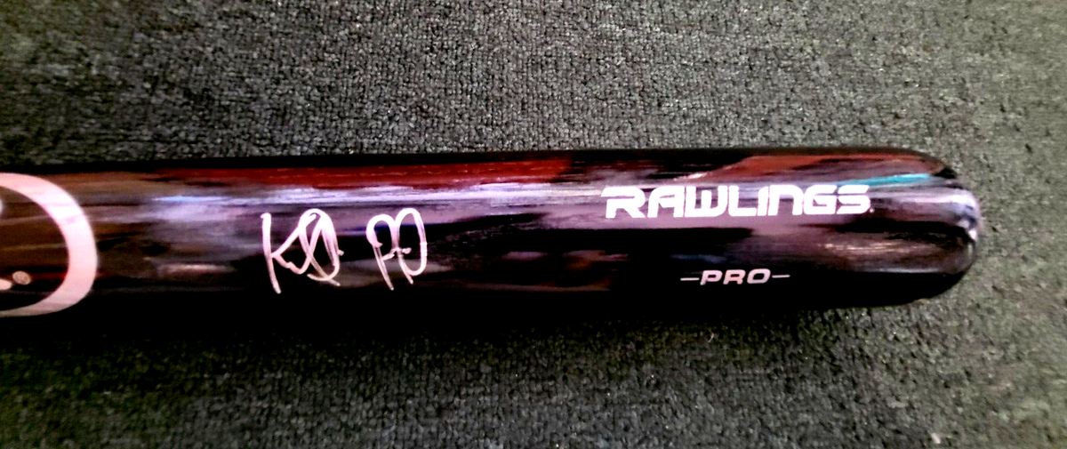 KEIBERT RUIZ WASHINGTON NATIONALS SIGNED AUTOGRAPH BLK RAWLINGS BAT BECKETT L@@K