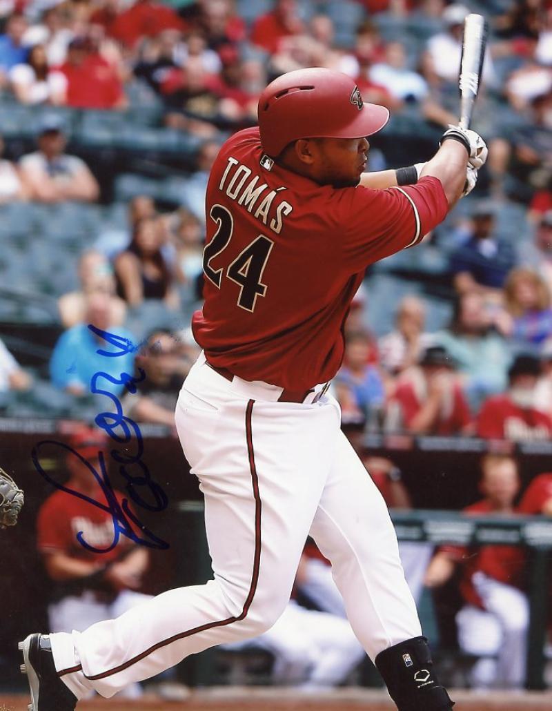 YOSMANY TOMAS  ARIZONA DIAMONDBACKS SIGNED AUTOGRAPHED 8X10 PHOTO W/COA