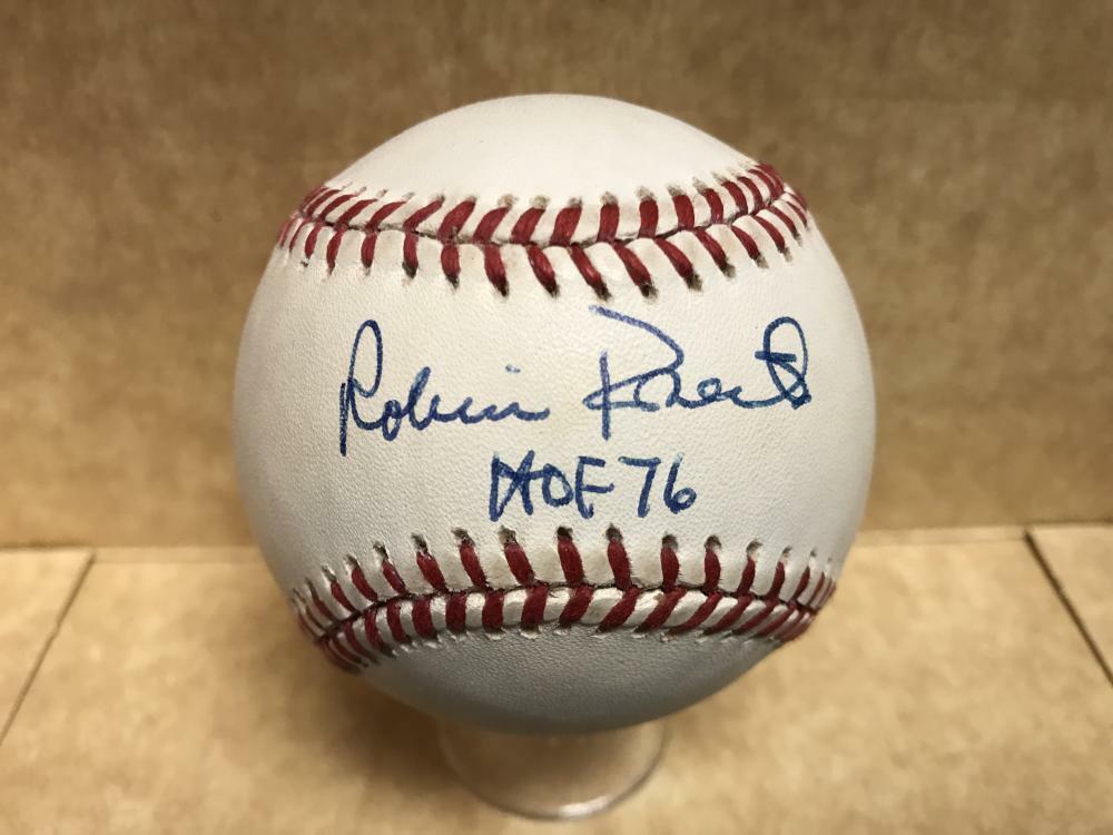 ROBIN ROBERTS PHILLIES HOF 76 VINTAGE SIGNED N.L. BASEBALL W/COA 