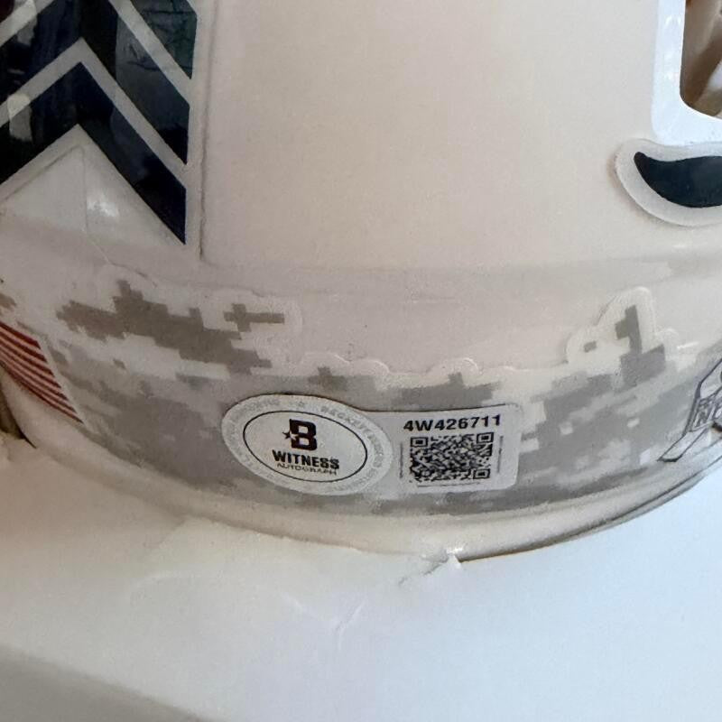 RICKY WILLIAMS DOLPHINS SALUTE TO SERVICE SIGNED AUTO MINI HELMET BECKETT AUTH