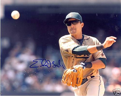 EDGAR GONZALEZ SAN DIEGO PADRES SIGNED 8X10 PHOTO W/COA