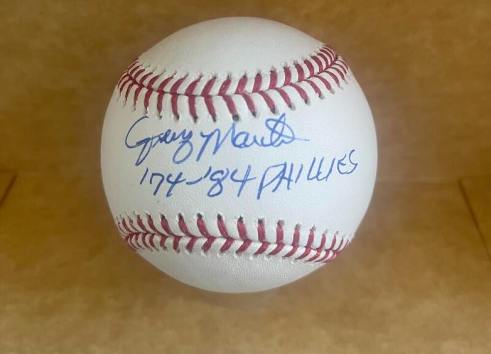JERRY MARTIN 74-84 PHILLIES SIGNED AUTO M.L. BASEBALL BECKETT AUTHENTICATED