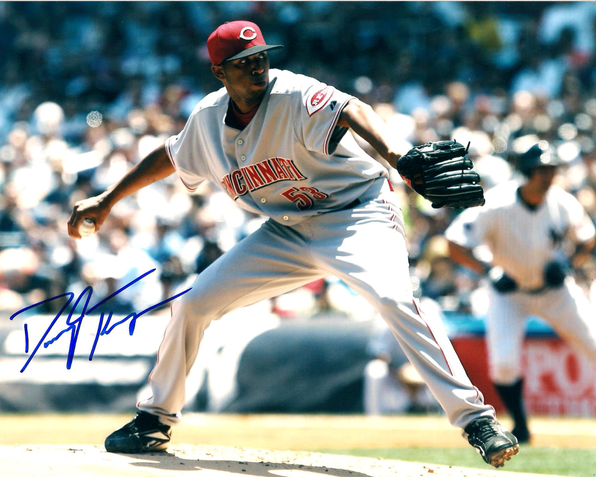 DARYL THOMPSON CINCINNATI REDS SIGNED AUTOGRAPHED 8X10 PHOTO W/COA