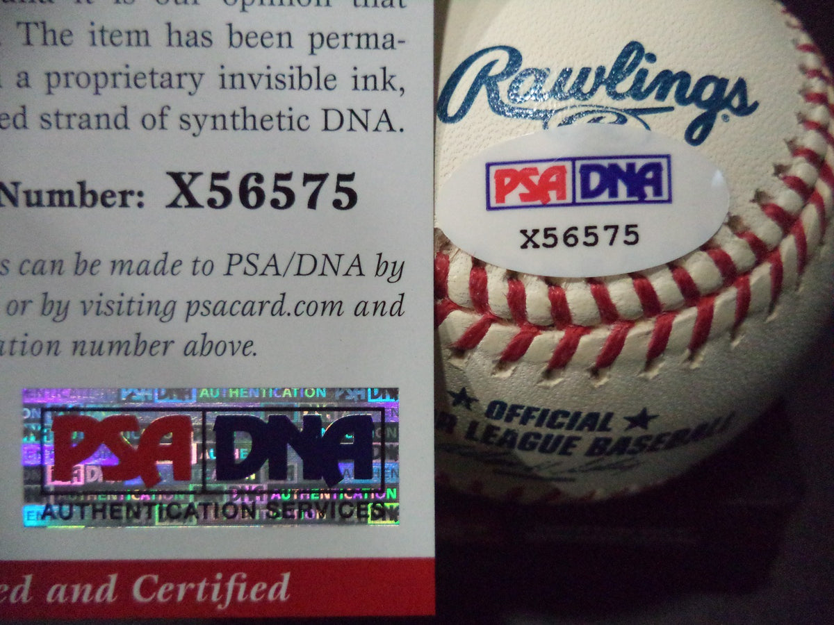 ERNIE ORAVETZ WASHINGTON SENATORS DECEASED SIGNED ML BASEBALL PSA/DNA COA X56575