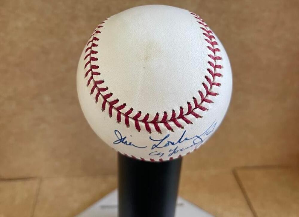 JIM LONBORG CY YOUNG 67 RED SOX  SIGNED AUTOGRAPHED M.L. BASEBALL BECKETT AUTH 