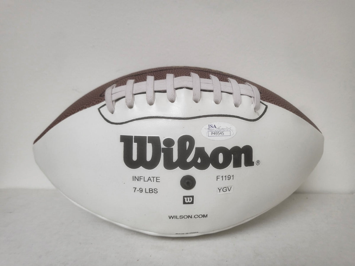 WARREN SAPP OAKLAND RAIDERS SIGNED AUTOGRAPHED WILSON WHITE PANEL FOOTBALL JSA