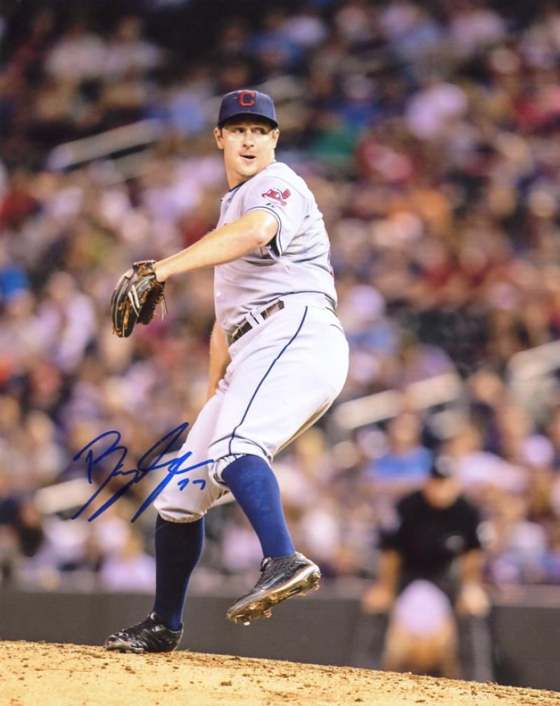 BRYAN SHAW CLEVELAND INDIANS SIGNED AUTOGRAPHED #27 8X10 PHOTO W/COA