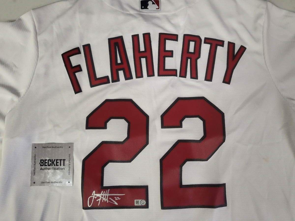JACK FLAHERTY #22 ST LOUIS CARDINALS SIGNED AUTOGRAPHED JERSEY SIZE XL BECKETT