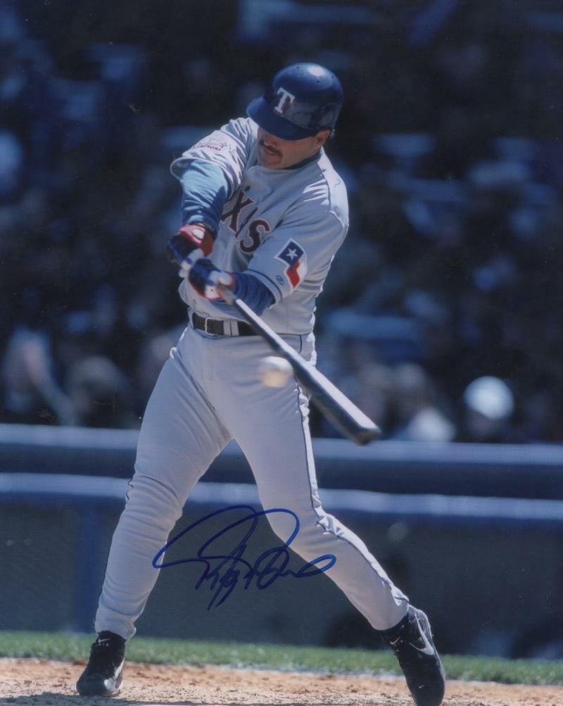 RAFAEL PALMEIRO TEXAS RANGERS SIGNED AUTOGRAPHED 8X10 PHOTO W/ COA